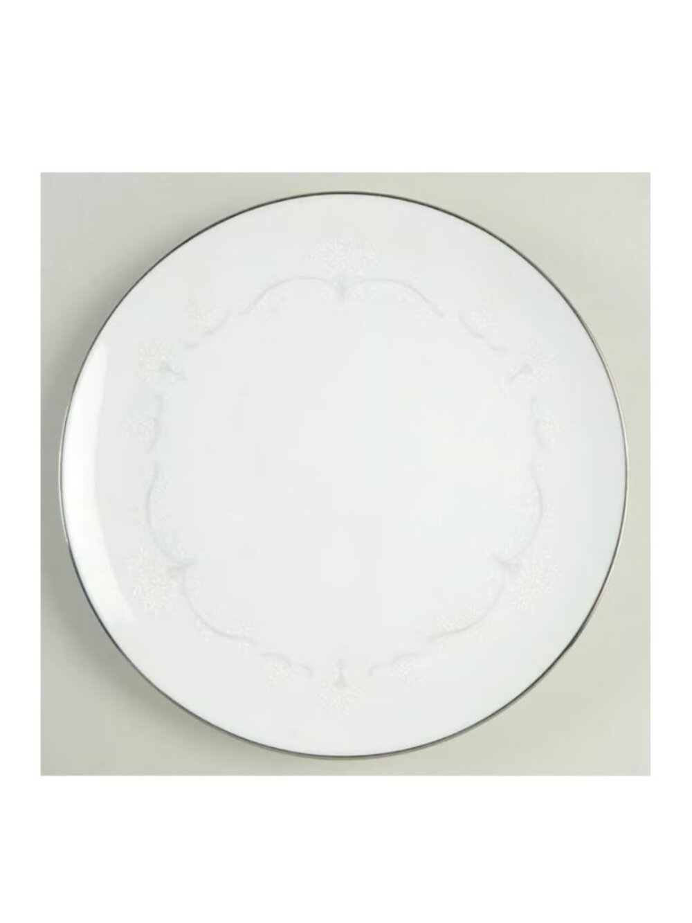 Noritake China Whitebrook 6441 Set of 4 Salad Plates Gray White Pattern